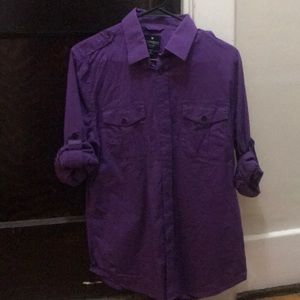 Express medium mk2 dress shirt purple